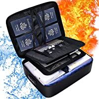 Bolsa Ignífuga- papasbox Bolsa Ignífuga e Impermeabl con Bloqueo de Contraseña- Bolsa de Almacenamiento con Múltiples…